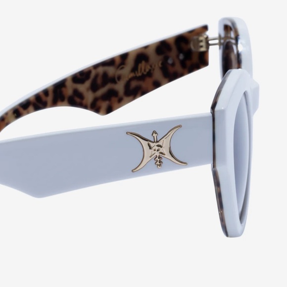 Camilla “The Duchess” white leopard classic acetate boho beach chic sunglasses Camilla “The Duchess” white leopard classic acetate boho  main image 2